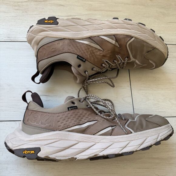 Hoka One One Anacapa Low GTX Shoes Mens Size 12D Goretex Vibram Hiking Brown main image 4